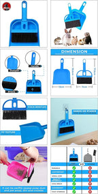 Mini Broom and Dustpan Set - Compact Cleaning Kit for Home, Car, Camping, Small Spaces, Pet Cleanup, and Travel - Durable Small Broom and Dustpan Set Mini - Pink Broom