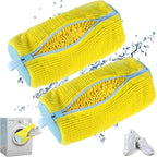 Shoe Washing Machine Bag | Laundry Shoe Bag for Washer and Dryer - Reusable Sneaker Washing Bag with Extra Strength & Secure Zipper | For All Shoes Types | Protects & Cleans Shoes - 2 Pack Large Size