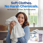 Earth Breeze Fabric Softener Dryer Sheets – Lavender, Hypoallergenic, No Harsh Chemicals, Safe Ingredients – Soft Clothes – Static Cling & Wrinkle Reducer – Gentle Fabric Care – Made in USA (1 Pack)