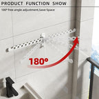 Wall Mounted Clothes Hanger Rack Foldable Drying Rack Hook Folding Indoor for Laundry Room Organization Bedroom Collapsible Racks Perfect for Small Spaces, 8 Hole White 2 Packs