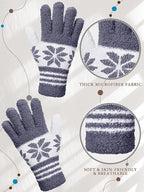 Patelai 3 Pairs Microfiber Plant Dusting Gloves Leaf Cleaning Gloves for Indoor Plants, Blinds, Furniture, House (Blue,Gray,Khaki,White,Medium)