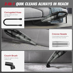 Handheld Vacuum Cordless Rechargeable, Car Vacuum Cleaner with LED, USB Charge, 1.65LBs Hand Vacuum Cordless, for Car/Home/Pet