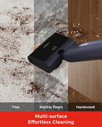 HIZERO F600 Hard Floor Cleaner with Headlight, Self-Cleaning Roller & Triple Separation, 60Min Cordless Runtime, Wet Dry Sweeping Mopping All-in-One for Wood Tile & Pet Homes