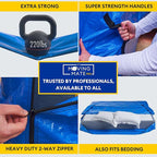 Queen Size Mattress Bag for Moving and Storage with 8 Handles and Zipper - Tarp Plastic Mattress Cover for Moving and Storage - Professional Grade Mattress Storage Bags - Heavy Duty, Reusable
