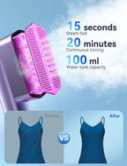 Travel Steamer for Clothes, Portable Mini Clothes irons, 3 Adjustable Levels Clothes Steamer Handheld, Garment Steamer, 15s Heat Up, Adjustable Steam/Temperature