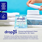 Dropps Laundry Fabric Softener Pods, Unscented (64 Count) - Fabric Softener Liquid Pods for Fluffy, Soft Fabrics - HE Compatible Mineral Based Ingredients Laundry Supplies