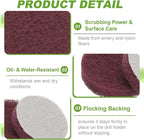 Power Scrub Pads, Scrubbing Pads 800 Grits Scouring Discs - Fitting for (Home Kitchen Cleaning - Drill Attachment - Scrubber Replacement) 20 Pcs & 2 Inch & Dark Red