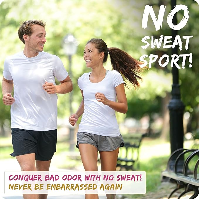 NO SWEAT! SPORT Fabric Odor Neutralizer for Athletic Clothes & Shoes – Movement-Activated Odor Control for Workouts, Gym & Sports | Alcohol-Free, Fabric Safe, 98% Natural Ingredients (50 mL)