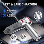 Car Vacuum Cleaner High Power - 22000PA Portable Cars Vacuum 4 in 1 Compressed Air Duster & Air Blower & Pump Hand Held Vacuum Cordless with Brushless Motor for Car Home Office Red