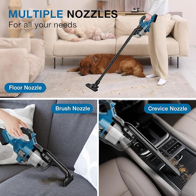 Cordless Vacuum Cleaner for Makita 18V LXT Battery, Handheld Vacuum Cleaner for Home Car Hardwood Floor Carpet, Portable Shop Vacuum with Washable HEPA Filter(Tool Only)