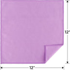 HOMEXCEL Microfiber Glass Cleaning Cloth 12 PK, Lint Free Streak Free, Reusable Cleaning Cloth for Cleaning Windows, Glasses, Mirrors, Screens, Stainless Steel, and More Purple-12”×12”
