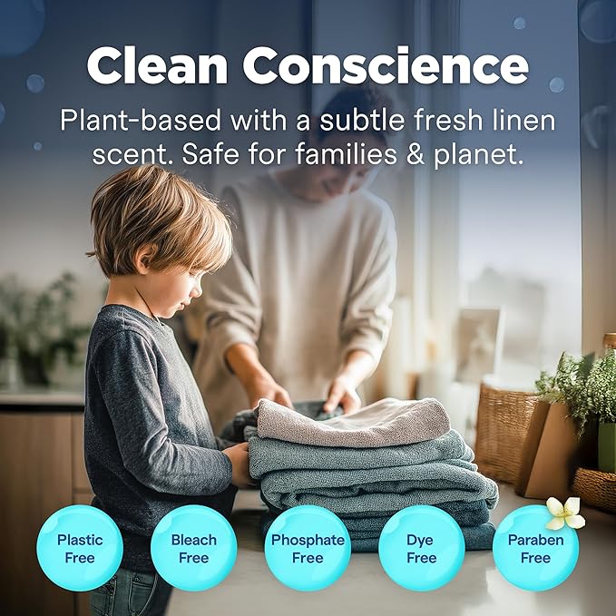 Laundry Detergent Sheets - Travel Laundry, Eco Friendly Detergent, Lightweight Dissolvable Washer Sheets for Fresh & Clean Clothes, Zero Waste Laundry Soap Sheet Up to 100 Loads By Blue Bubble