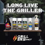 2-Pack Exterior Grill Cleaner Spray | Grill Spray & Degreaser for Outdoor Surfaces, Patio Furniture & Griddles | Anti Rust Spray for Metal Maintenance - 14.8 fl oz.