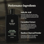 Black Wolf Salicylic Acid Body Wash for Men - 14 Fl Oz Men's Acne Body Wash - Charcoal Helps Reduce Acne Breakouts & Cleanse Your Skin - Full Coverage & Deep Clean Treatment - Men's Bodywash
