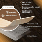 GSCIT Club Birch Edge Banding, 1 1/2 inch x 25ft roll of Veneer Edge Banding Preglued Flexible, Real Wood Tape Banding