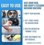 Sudstainables Washing Machine Cleaner Tablets (24-Pack) – Deep Clean for Front or Top Load Washers, Removes Odor, HE Washer and Septic Safe Cleaning Solution for Long-Lasting Freshness