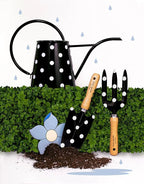 Kate Spade New York 2 Piece Gardening Hand Tools, Cute Garden Tool Set Includes Hand Rake and Trowel, Picture Dot