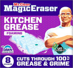 Mr. Clean Magic Eraser Foaming Sponge, Kitchen Grease Eraser, Dawn Cleaning Power, Oven Cleaner, Unstopables Fresh, 8ct