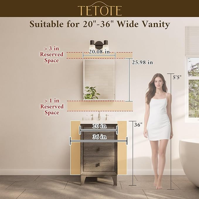 TETOTE 20 x 26 Bathroom Mirror with Storage with Tempered Beveled Mirror Silver Medicine Cabinet Aluminum Cabinet DTC Hinges, Stepless Adjustable Shelves, Recessed/Surface-Mounted