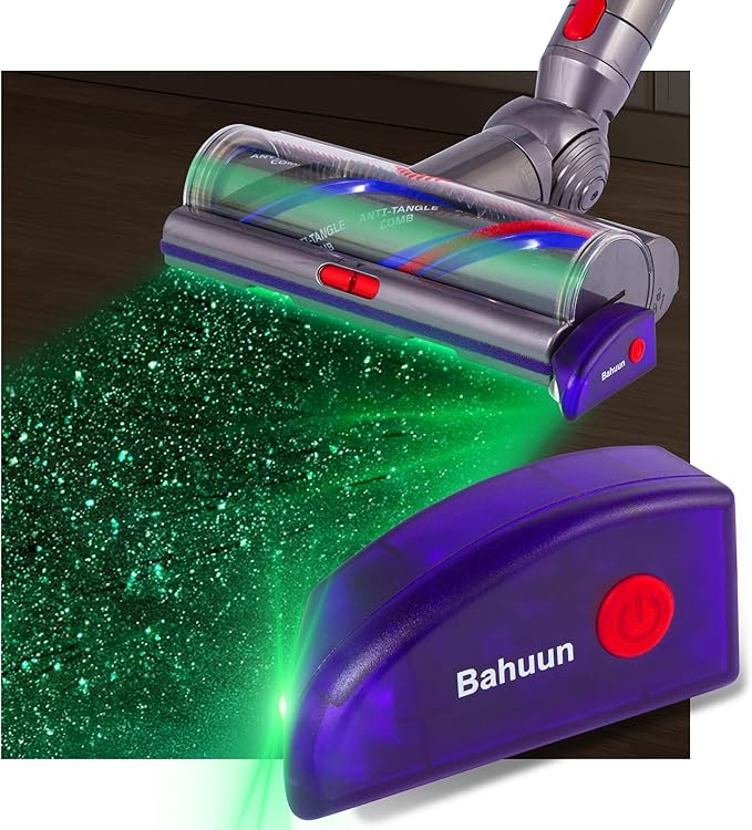 Vacuum Cleaner Dust Display LED, Compatible with Dyson & All Vacuum Cleaners,Reveal Microscopic Dust & Illuminate Invisible Pet,Cat,Dog Fur,Vacuum Accessories Upgrade Vacuum Attachment (Purple)