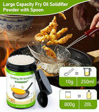Cooking Oil Solidifier Powder, Solidifies Up to 80 Cups from Mess, 100% Plant-Based Used Oil Solidifying Powder, Grease Hardener Disposal for Kitchen