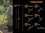 Fiskars QuikFit Shaft L, Length: 156 cm, Aluminium, Black/Orange, 1000661