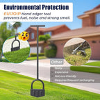 Heavy-Duty Manual Grass Edger Tool - 39 Inch Half Moon Lawn Edger with Wide Footplate. All-in-One Steel Border Edger for Landscaping, Garden Edging, Creating Trenches and Burying Irrigation Cables