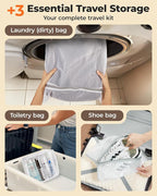BAGSMART Rechargeable Wireless Pump Travel Storage Bags Set, Portable Space Saver Bags for Travel & Home, Vacuum Compression Seal Bag for Clothing- 21 combo bags