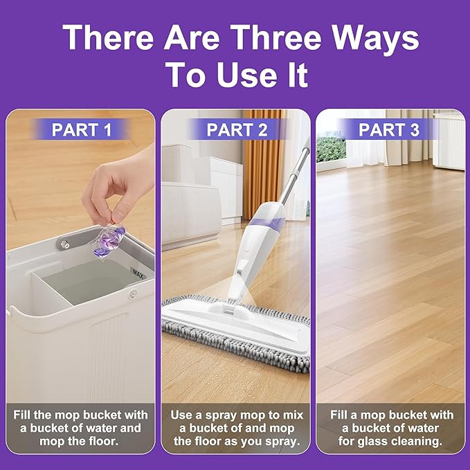 JOYMOOP Floor Cleaner for Mopping, 30 PCS Mopping Solution, Hardwood Floor Cleaner, Works Perfectly with Mop Bucket