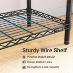 VIPEK R2 Medium Rolling Clothes Rack Heavy Duty Clothing Rack for Hanging Clothes Adjustable Metal Wire Shelving Portable Closet with Wheels Side Hooks, Freestanding Closet Wardrobe, Black