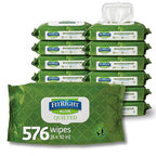 FitRight Aloe Quilted Heavyweight Personal Cleansing Cloth Wipes, Unscented, 576 Count, 8 x 12 inch Adult Large Incontinence Wipes