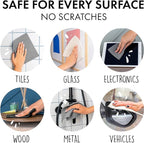 SUPERSCANDI 6 Pack Swedish Dishcloths for Kitchen - 100% Biodegradable & Compostable Reusable Paper Towels Washable, Food-Safe & Without Plastic - Dish Rags Suitable for Any Surface, White