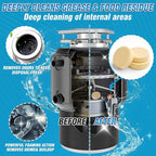 Garbage Disposal Cleaner and Deodorizer Tablets - 50 Count (1-Year Supply), Powerful Foaming Sink Cleaner, Quickly Eliminates Odors, Natural Drain Odor Eliminator for Kitchen Disposal Care