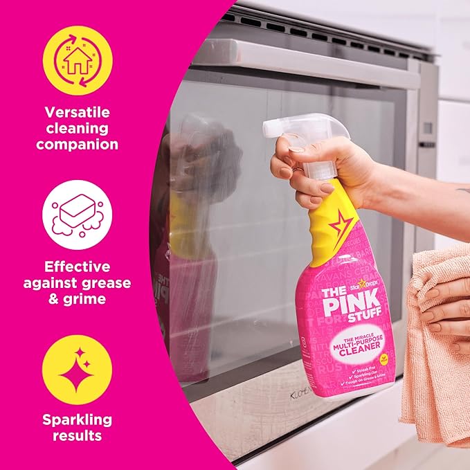 Stardrops - The Pink Stuff - The Miracle Cleaning Paste, Multi-Purpose Spray, And Bathroom Foam 3-Pack Bundle