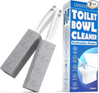 DISIWENE Pumice Cleaning Stone with Handle Toilet Bowl Cleaner Hard Water Ring Remover for Bath/Pool/Kitchen/Household Cleaning (2, 2 Pack with Handle)