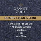 Granite Gold Clean and Shine Refill, Streak-Free Deep Cleaning and Polishing of Natural Stone and Quartz Surfaces, 64 Ounces