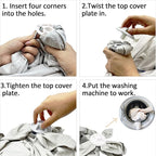 4 Pcs Wash Bed Sheet Detangler Reduces Laundry Tangles Wrinkles for Washer and Dryer Save Drying Time Reusable Accessories (Light Blue)