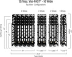 Visi-FAST Spring Push Drink Dispenser, Refrigerator Organizers and Storage for 12/16 oz Beverages, Bottles, and Cans, Drink Dispenser for Fridge, Commercial and Home, (Pack of 6)