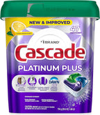 Cascade Platinum Plus Dishwasher Pods, Dishwasher Detergent, Dish Detergent Soap, Lemon, 47 Count
