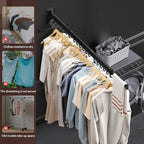 Wall Mounted Clothes Hanger,Clothes Drying Rack,Laundry Drying Rack,Drying Rack Clothing,Laundry Hanger Rack,Retractable Dryer Racks,Collapsible, Aluminum,can be Fold Upward & Left & Right