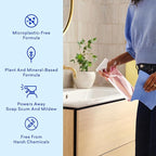 BLUELAND Bathroom Cleaner, 4-Pack Refill, Eucalyptus Mint Scent, Eco-Friendly Cleaning Supplies, 4 x 24 Fl oz