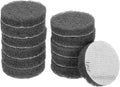HARFINGTON 12pcs Scrubber Scouring Pads 1200 Grits 3 Inch Drill Power Brush Hoop and Loop Surface Conditioning Disc Drill Scuffing Disc Scrub Pads for Home Kitchen Cleaning, Light Grey