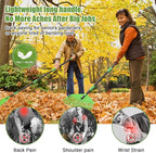 Plastic Rake for Leaves - Upgraded Anti-Break Nylon Head,75" Adjustable Leaf Rake,Gentle on Lawn,Garden,Yard,Grass,Pine Needle,Shrub,Lightweight for Women,Seniors,Kid,Gardening Camping Use