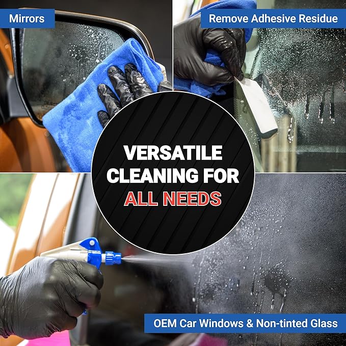 AIM Chemicals Ammoniated Glass Cleaner Concentrate - Streak-Free Shine for Windows, Cars, Homes, Offices - Dilutes 10:1 - Removes Dirt, Grime, Fingerprints - Ideal for Glass Spray Bottles - 5 Gal