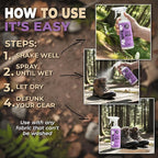 Odor Remover Spray, 32oz. 'Lavender' Essential Oil Shoe Deodorizer, Odor Eliminator for Strong Odors on Activewear. ProvenSafe™ Fabric Freshener Spray, Deodorizer for Kids & Sensitive Gear