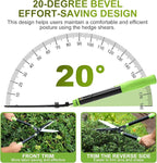 23-30" Telescoping Hedge Clippers, Extendable Garden Shears for Trimming Hedges, Shrubs & Bushes, Manual Hedge Shears with Adjustable Blade Tension for Yard Landscaping
