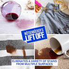 Motsenbocker's Lift Off 40601-4PK Food, Drink, and Pet Stain Remover Eliminates Tough Stains from Multiple Surfaces, Excellent as a Pre-Wash Laundry Treatment, Water-Based, 1 Gallon, Pack of 4