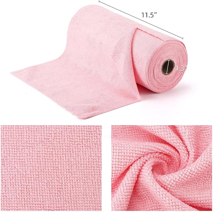 Tecbeauty Microfiber Cleaning Cloth Roll -100 Sheet Microfiber Towels for Car Drying, Housekeeping Supplies, Ultra Absorbent Dish Rags 12x12 inch, Reusable