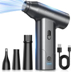 CLEVAST Compressed Air Duster – Super Power Cordless Electric Mini Air Blower, 130,000 RPM Brushless Motor, Stepless Speed Control, Rechargeable for PC, Keyboard, Car, Electronics Cleaning Kit