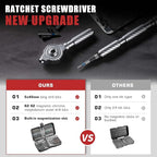 VMAN Ratchet Screwdriver Set, 66 in 1 magnetic Screwdriver sets, S2 Steel Bits, DIY Combination Flexible Shaft, Suitable for Furniture Assembly, Precision Electrical Appliance Repair, Bicycle Tools